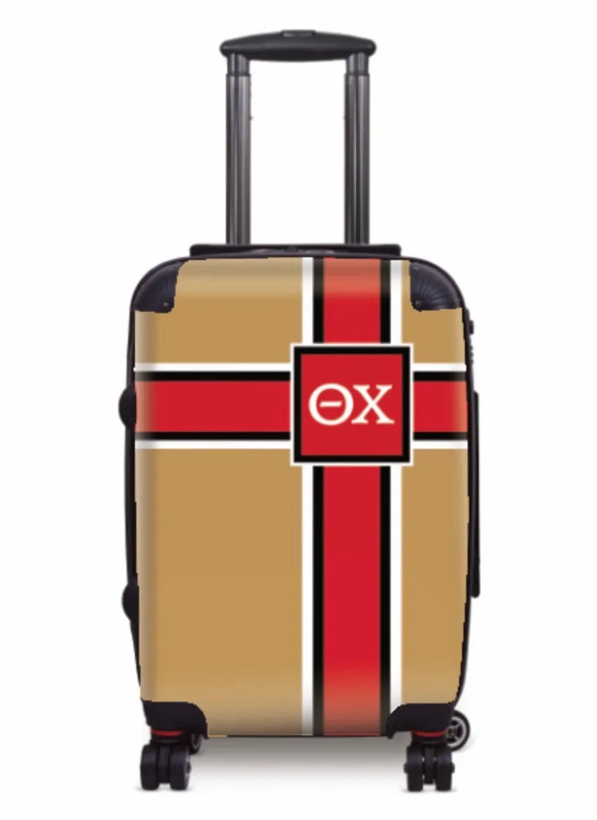 Theta Chi Carry-on Suitcase - Stripe Gold Suitcases