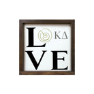 Kappa Delta Wood Framed Sign 12x12 - "LOVE" | Kaydee Wall Art | Gifts