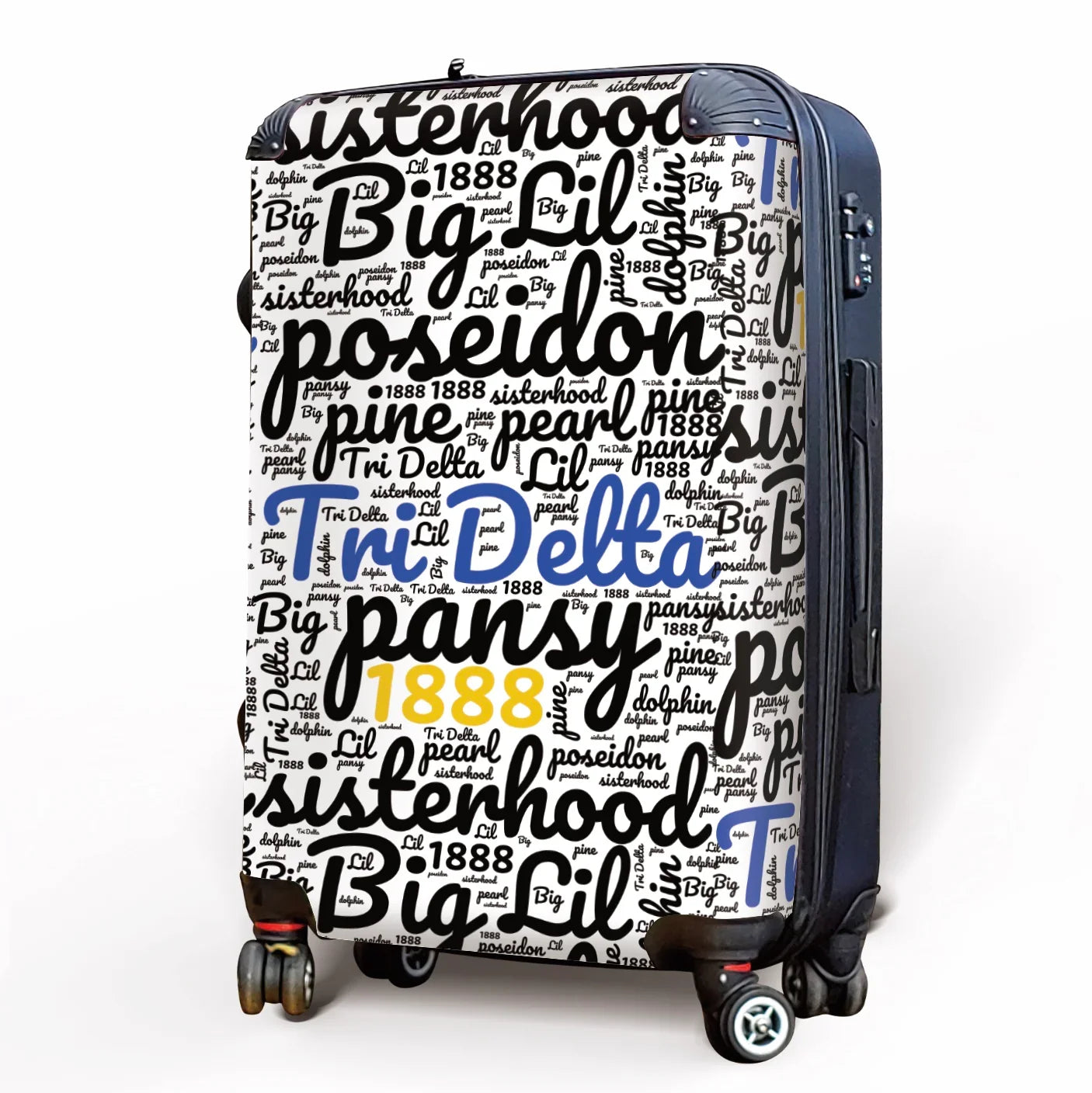 Tri Delta Carry-on Suitcase - Expression Art Suitcases