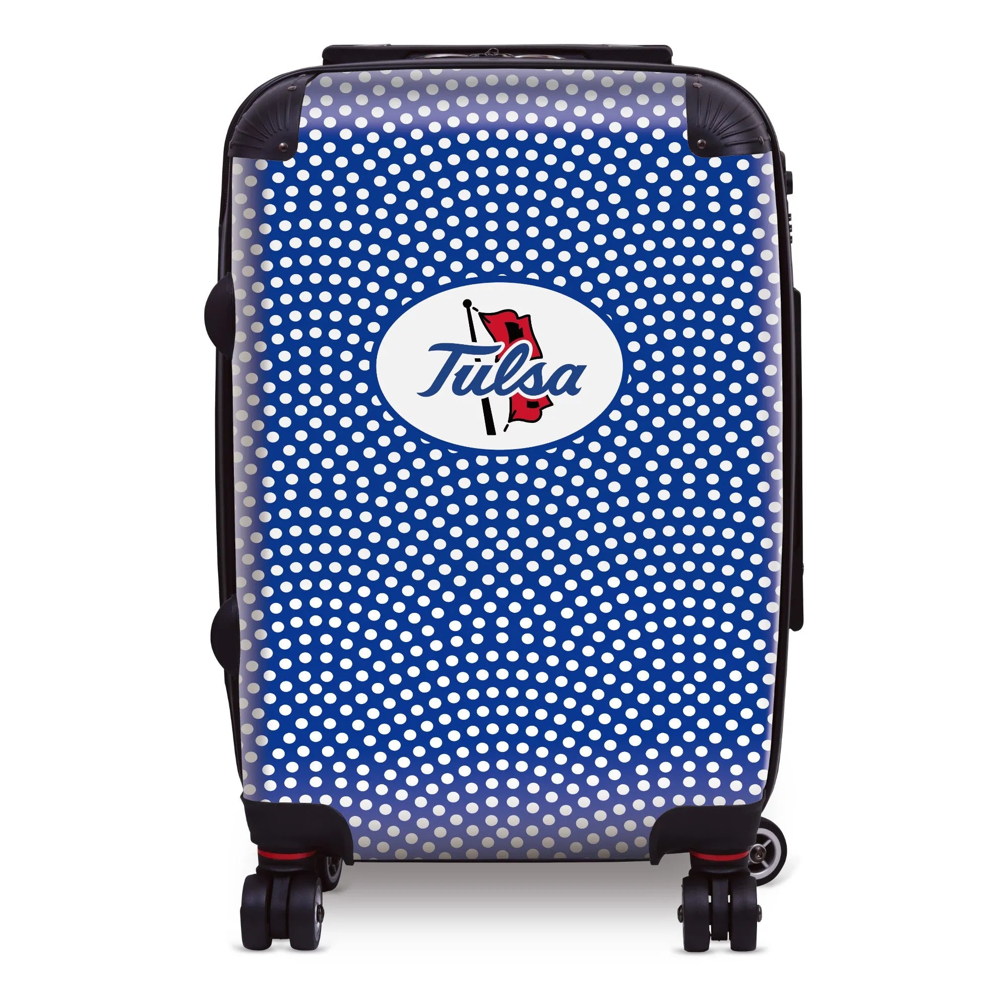 University of Tulsa 20" Carry-On Suitcase Luggage - Dots | Custom Gift