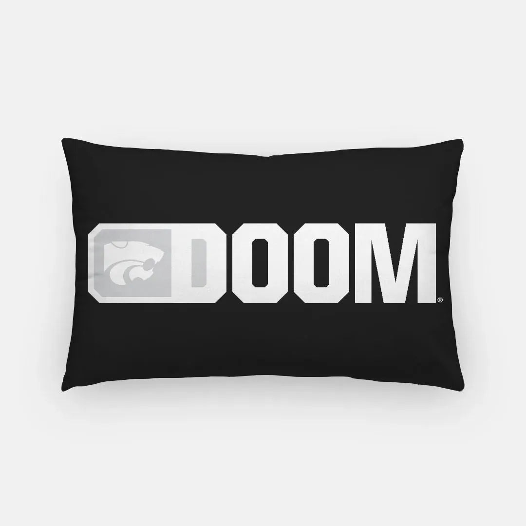DOOM Kansas State University Lumbar Pillow Cover - Black Pillow Covers