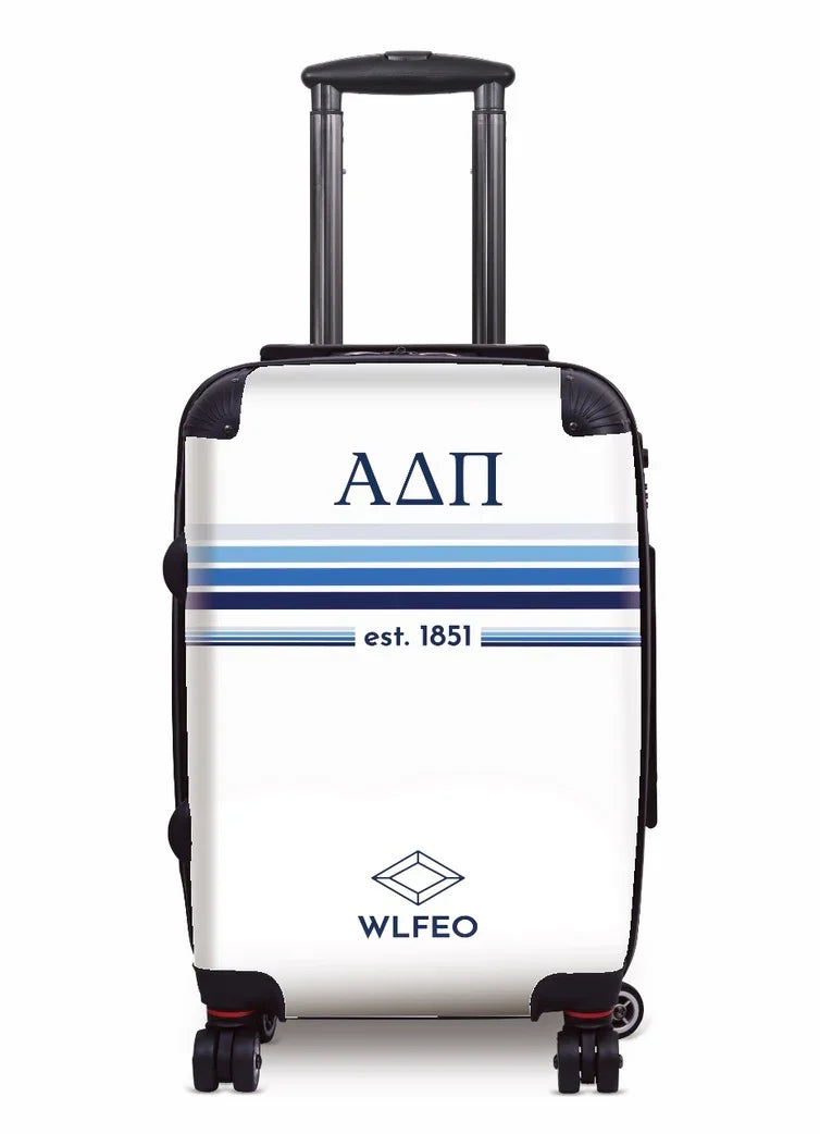 Alpha Delta Pi Carry-on Luggage - Preppy Stripes Suitcases