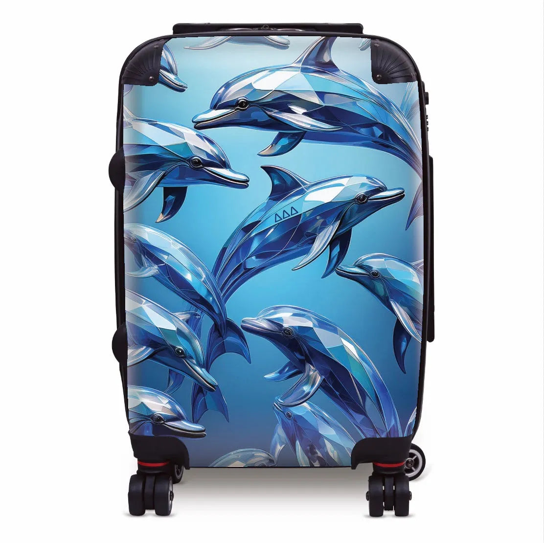 Tri Delta Carry-on Suitcase - Crystal Dolphins Suitcases