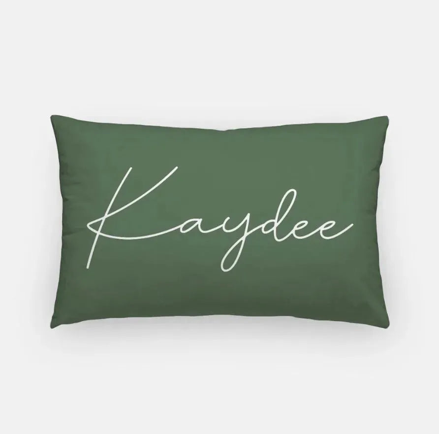 Kaydee Lumbar Pillow Cover Dark Olive Pillow Covers