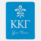 Personalized Kappa Kappa Gamma XL 60x80 Sherpa Throw Blanket | KKG Gifts | Festive Fit Home