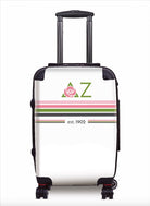 Delta Zeta Carry-on Suitcase Luggage - Preppy Stripes Suitcases