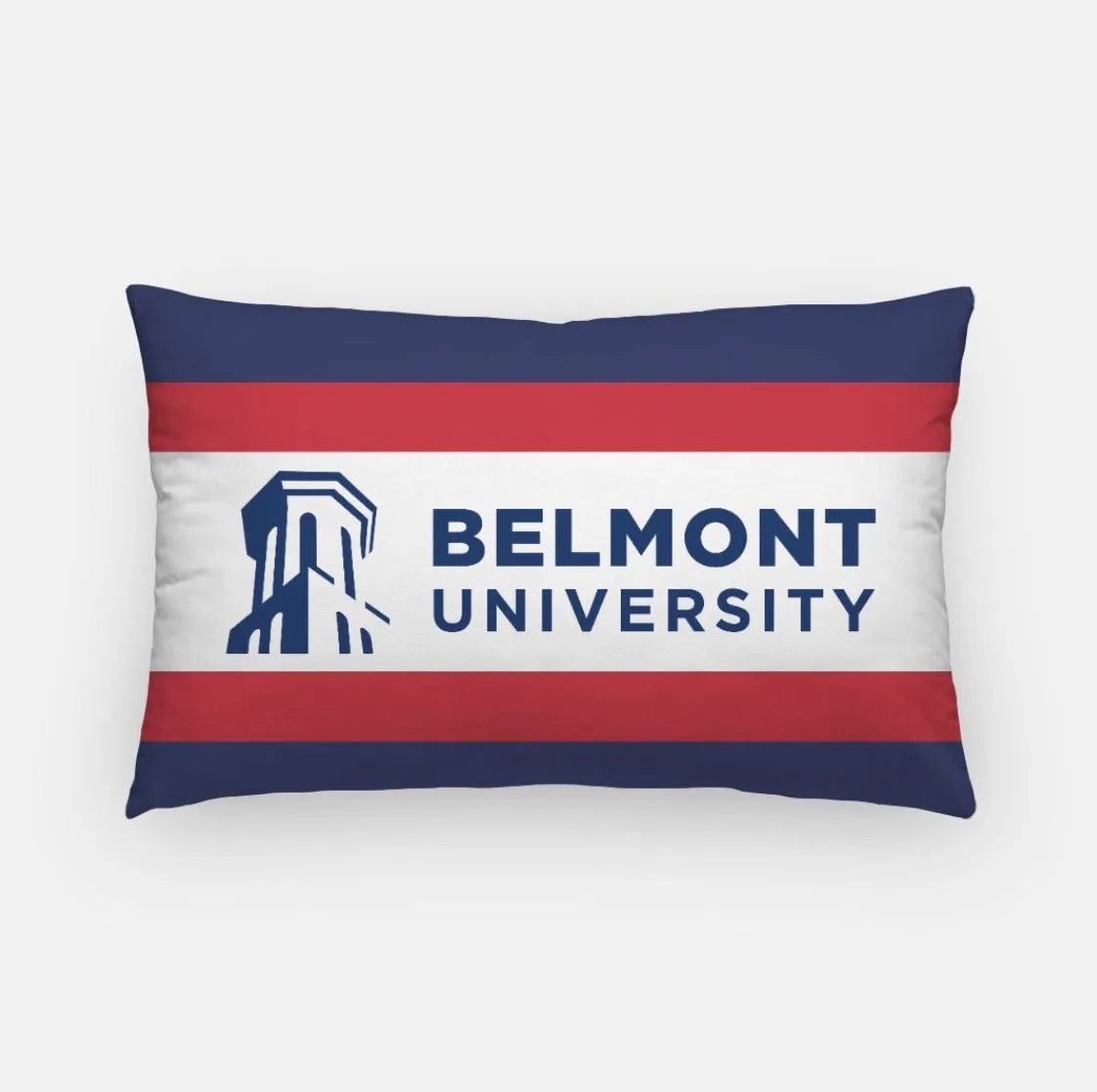 Belmont University Striped Lumbar Pillow Cover Pillow Covers