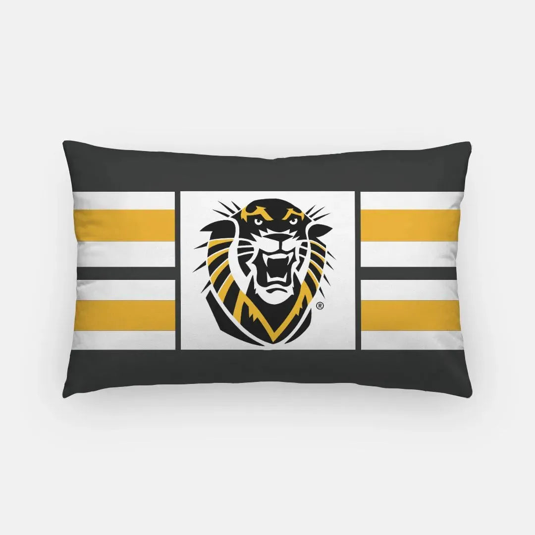 Fort Hays State University Lumbar Throw Pillow Cover - Tiger Stripes Pillow Covers
