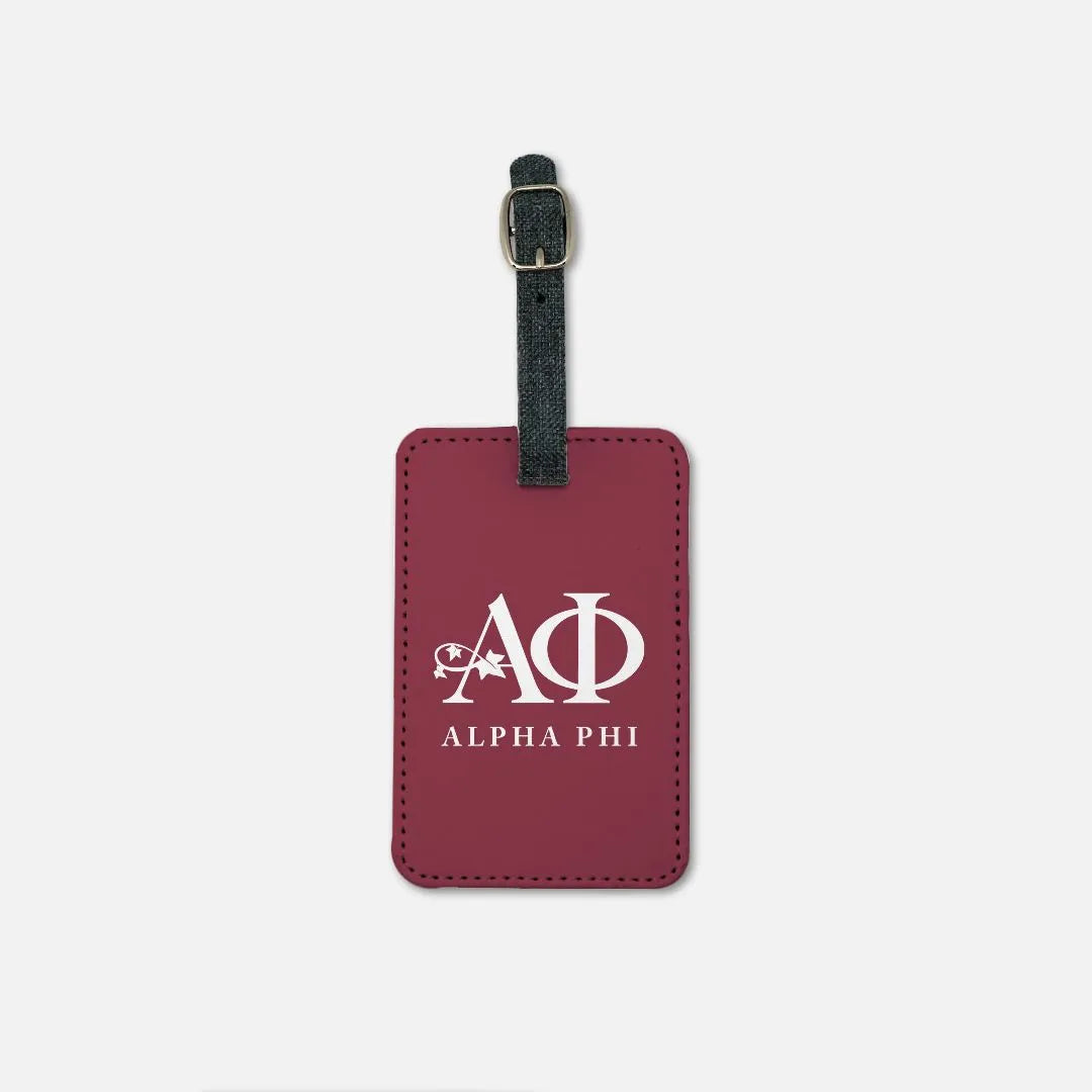 Alpha Phi Luggage Tag (Set of 2) - Traditional | APhi Travel Gifts | Campus Greek Fit