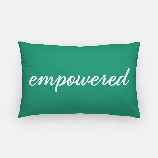 Tri Sigma Empowered Lumbar Throw Pillow Cover Emerald Pillow Covers