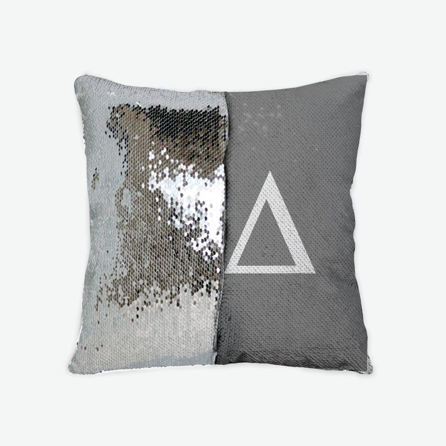 Kappa Delta Sequin Pillow Cover Greek Letters | Kaydee Dorm Decor