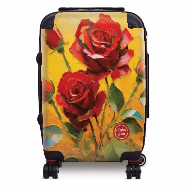 Alpha  20" Carry-on Suitcase Luggage Bold Roses | Alpha Gam Gifts