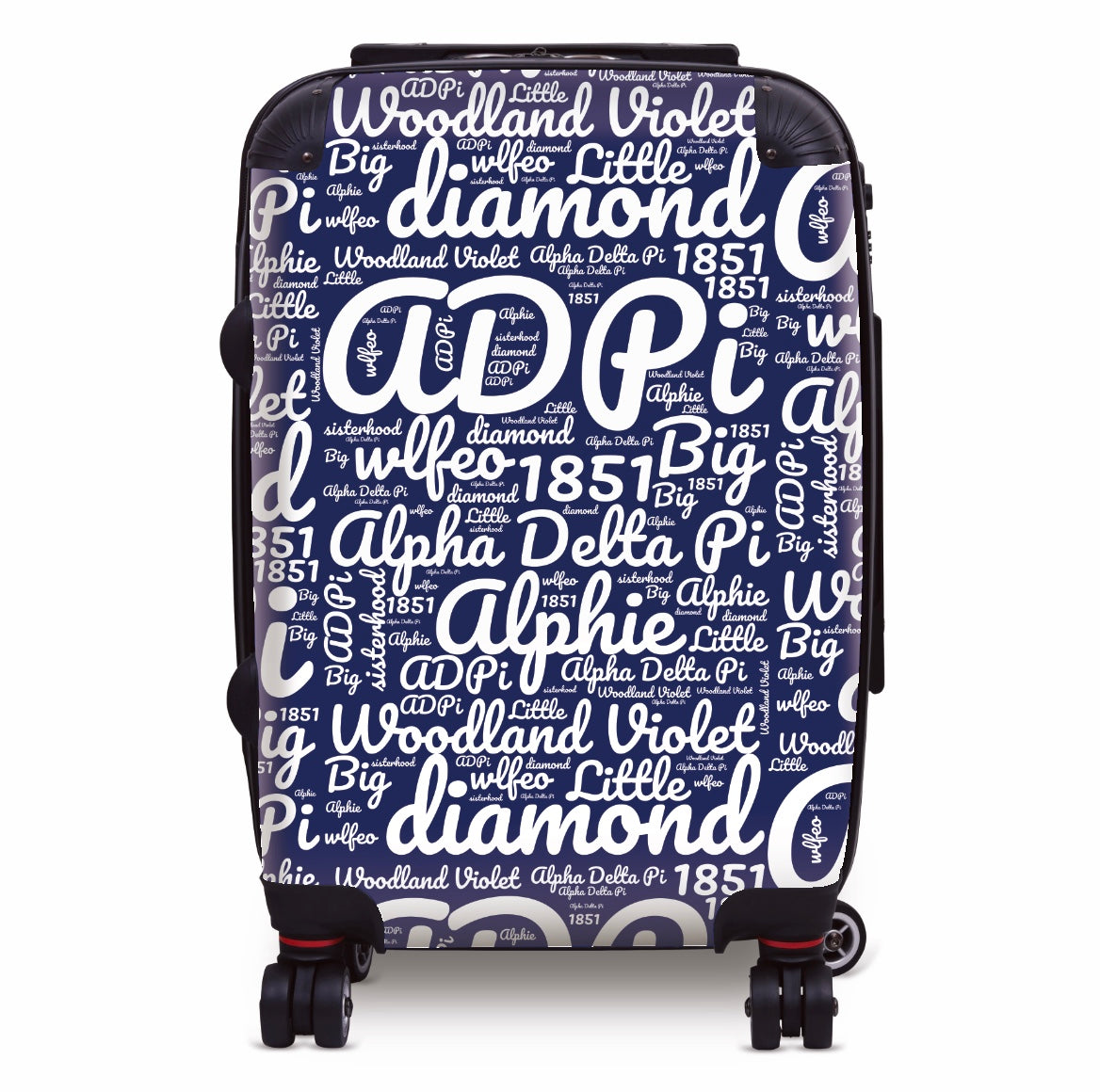 Alpha Delta Pi Carry-on Luggage - Expression Art Suitcases