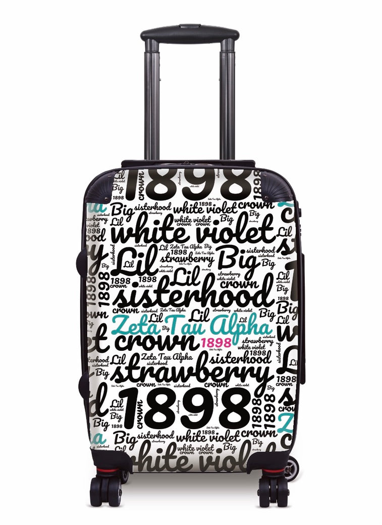 Zeta Tau Alpha Carry-on Luggage - Expression Art White Suitcases