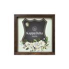 Kappa Delta 12x12 Wood Framed Sign - White Rose Frame | Kaydee Gifts