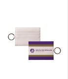 Delta Phi Epsilon Vegan Saffiano Keychain Cardholder - Stripes