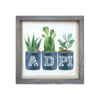 Alpha Delta Pi 12x12 Wood Framed Sign - ADPi Succulents | Wall Art