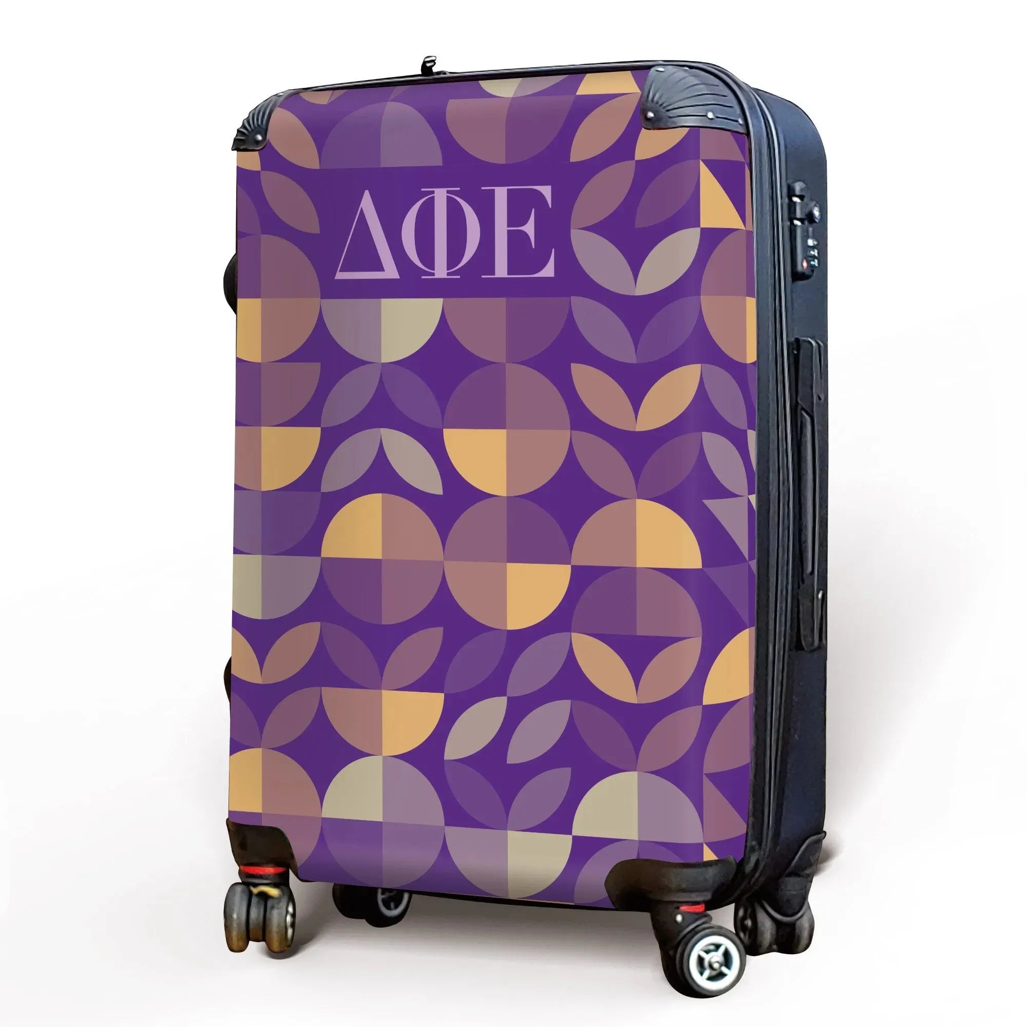 Delta Phi Epsilon 20" Carry-on Suitcase Luggage - Geo Petals Suitcases