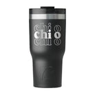Chi Omega RTIC 20 oz Essential Ceramic Lined Tumbler - Stacked Letters