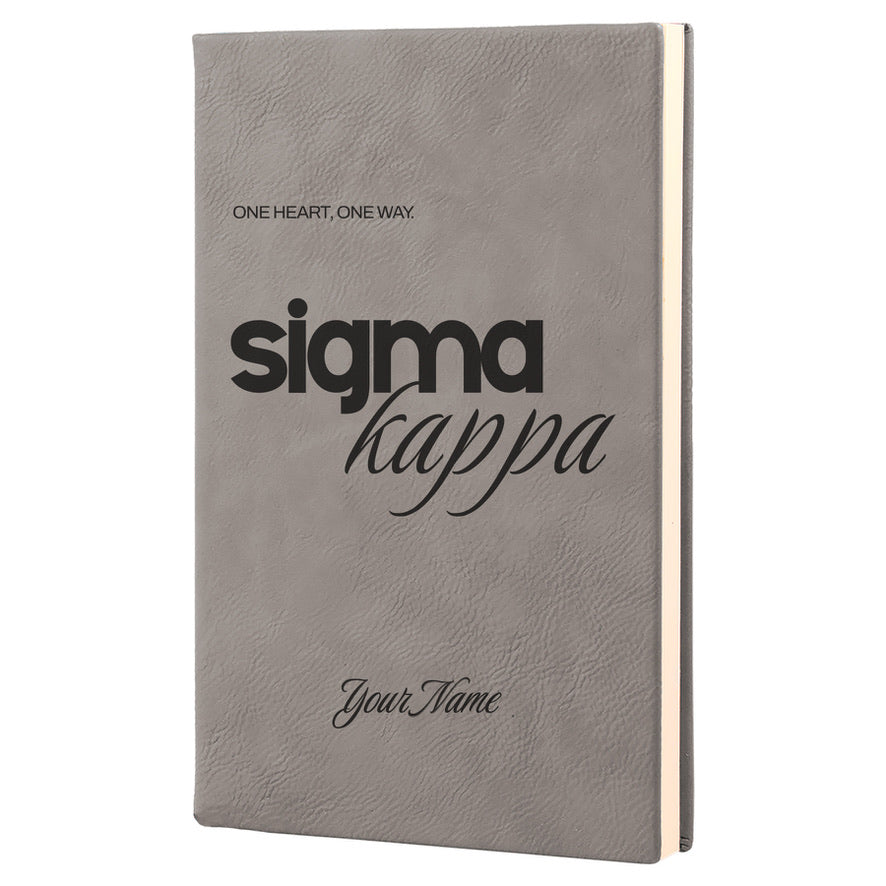 Sigma Kappa Personalized Leatherette Notebook Journal