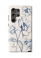 Alpha Xi Delta Samsung Galaxy 24, 23 Mobile Phone Case  Vintage Flower | AXiD Gifts