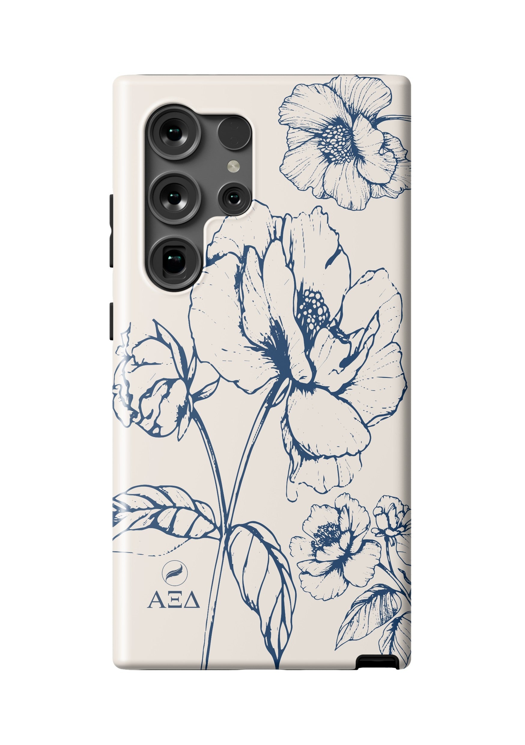 Alpha Xi Delta Samsung Galaxy 24, 23 Mobile Phone Case  Vintage Flower | AXiD Gifts