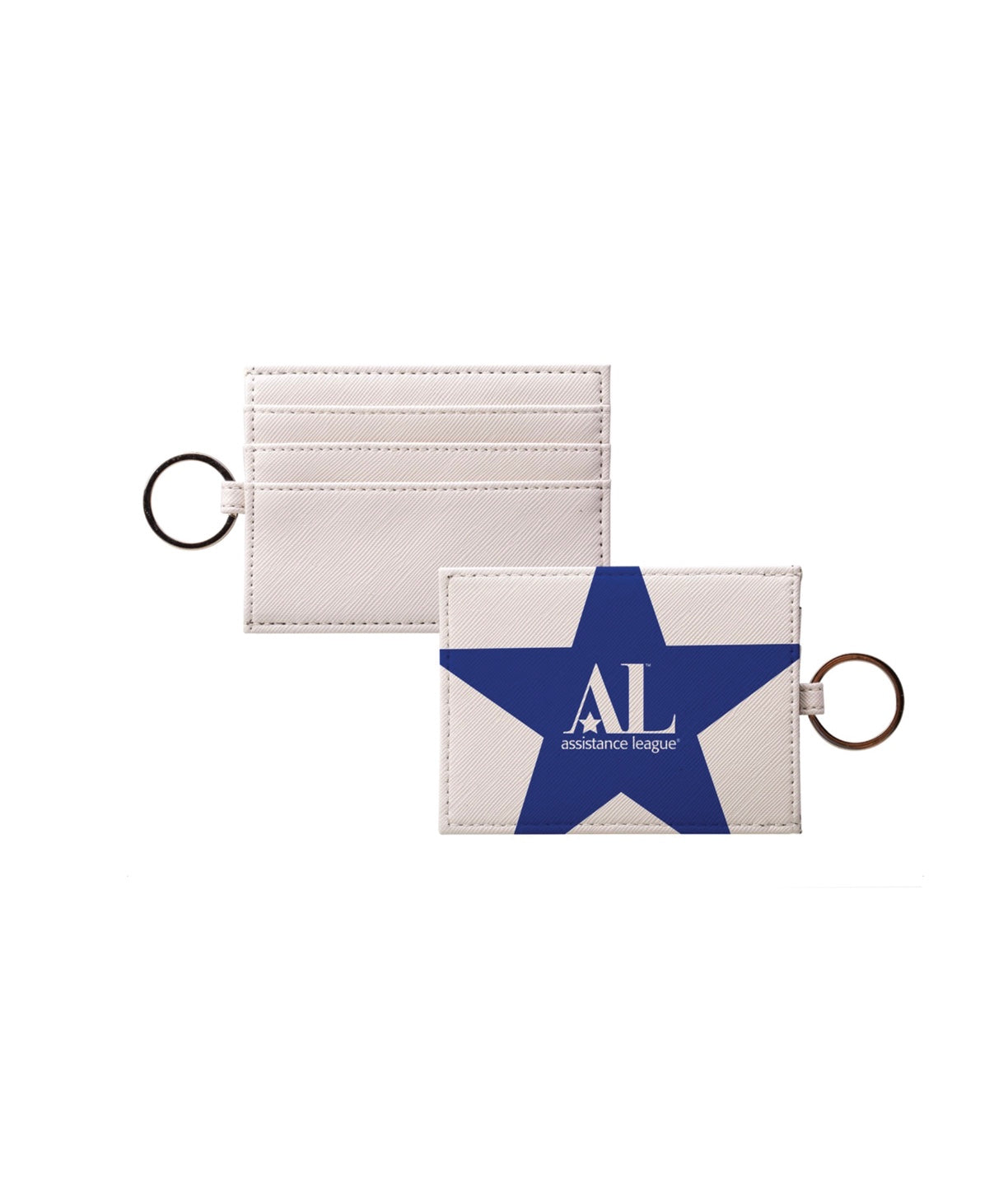 Assistance League Vegan Saffiano Leather Cardholder - Blue Star