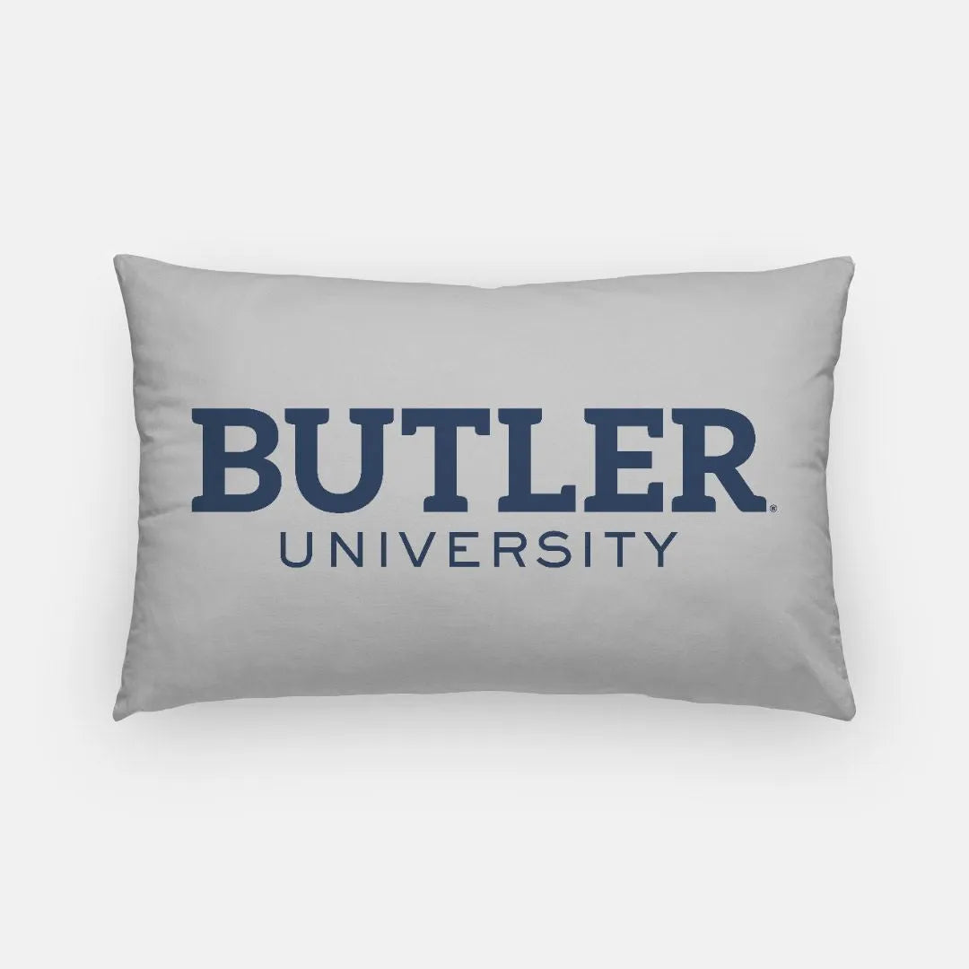 Butler University Gray Lumbar Pillow Cover | Official Merchandise | Gifts and Decor | Festive Fit Home