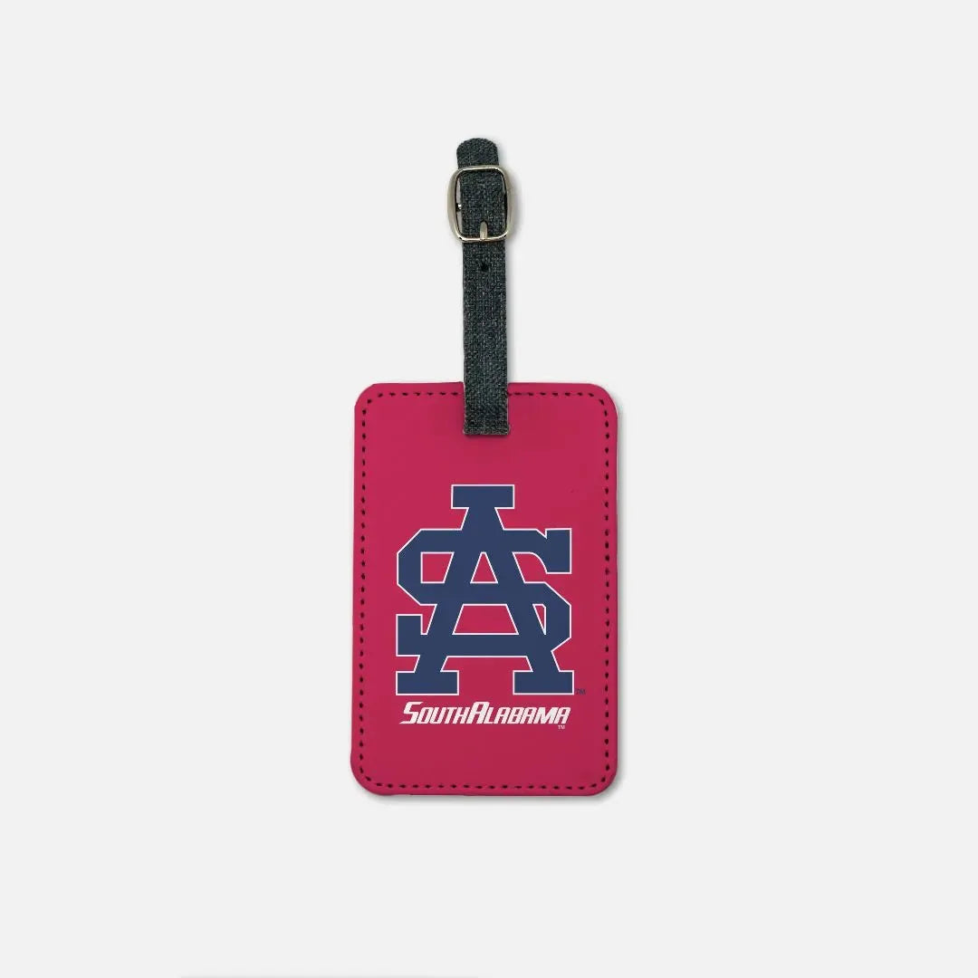 University of South Alabama Luggage Tag (Set of 2) Blue SA Letters Luggage Tags