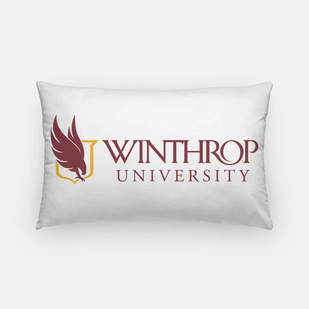 Winthrop Lumbar Throw Pillow Cover - Traditional Logo - White | Gifts and Decor | Festive Fit Home