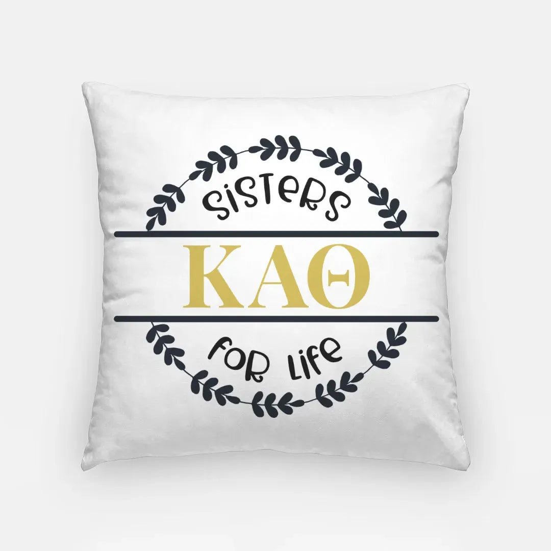 Kappa Alpha Theta 18" Throw Pillow Cover - Sisters for Life Pillow Covers