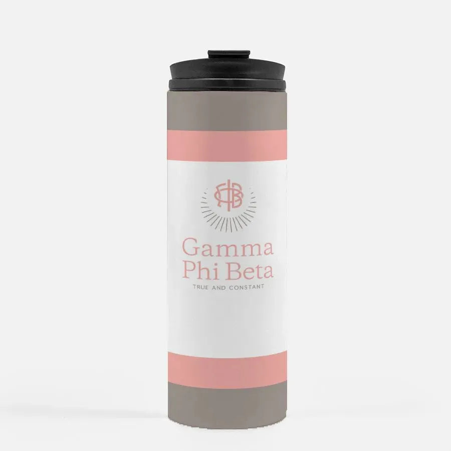 Gamma Phi Beta Thermal Tumbler 16 oz. - Traditional Stripes Drinkware