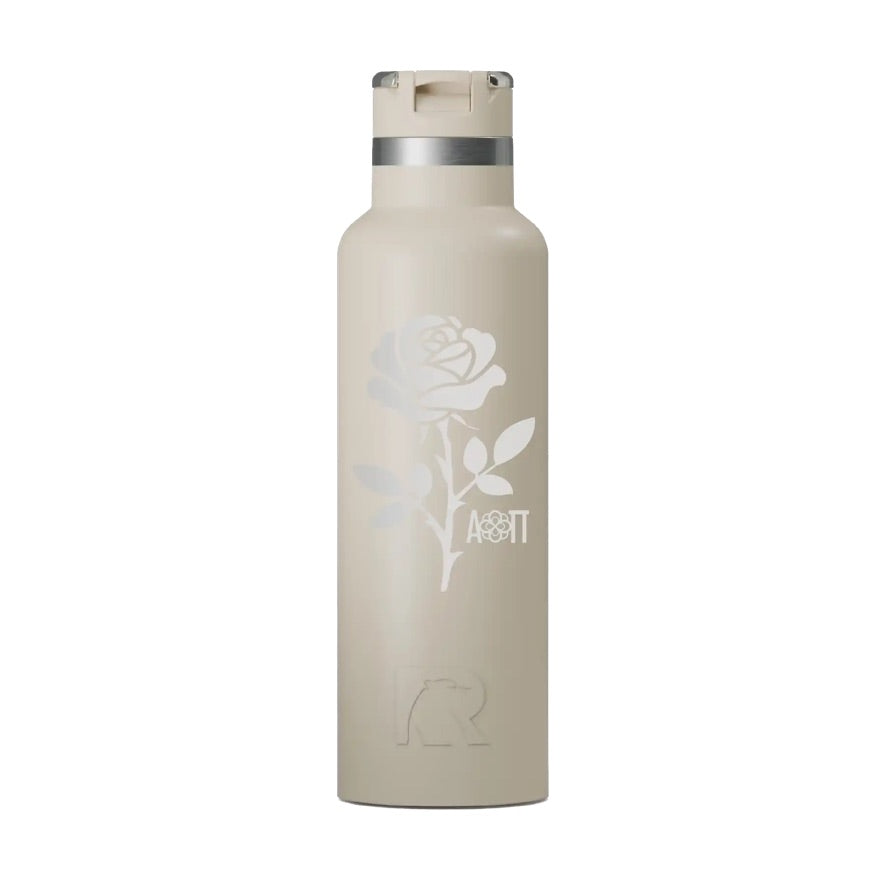 Alpha Omicron Pi RTIC 20 oz Journey Ceramic Lined Water Bottle -Rose