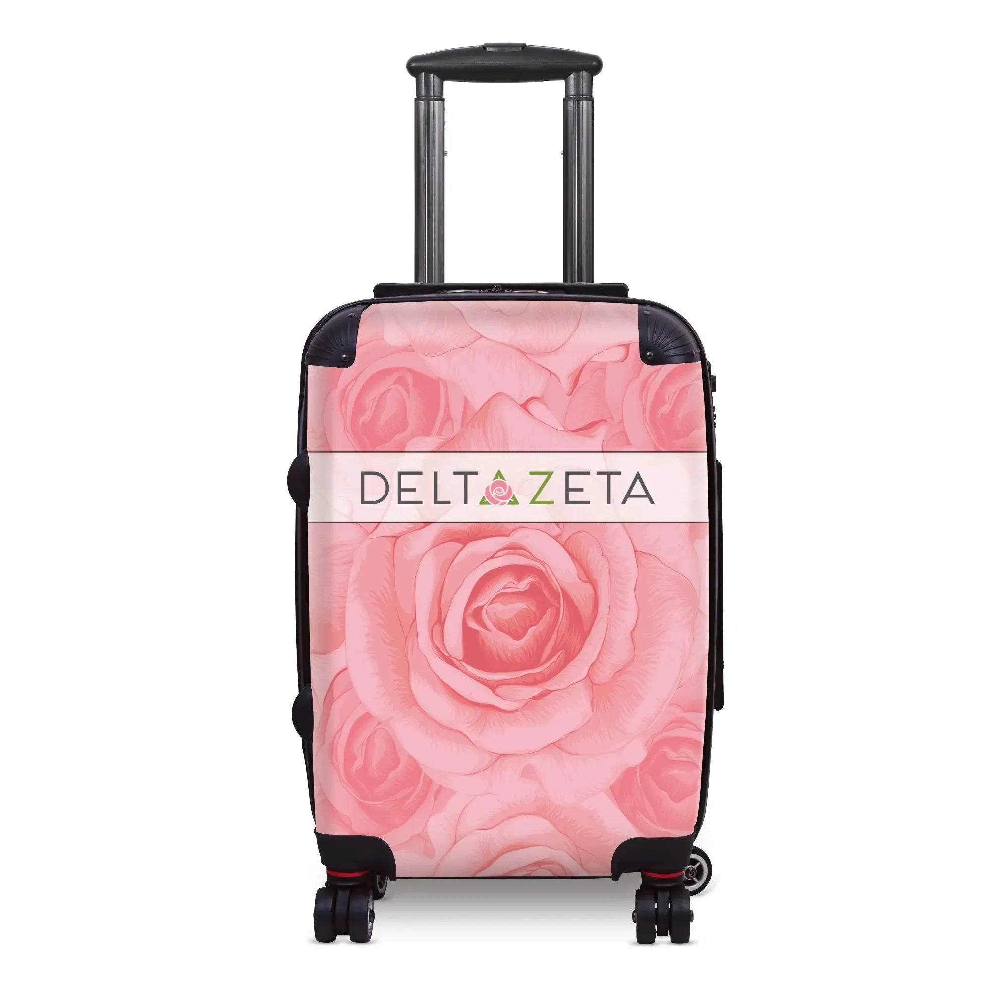 Delta Zeta Carry-on Suitcase - Rose Pattern Suitcases