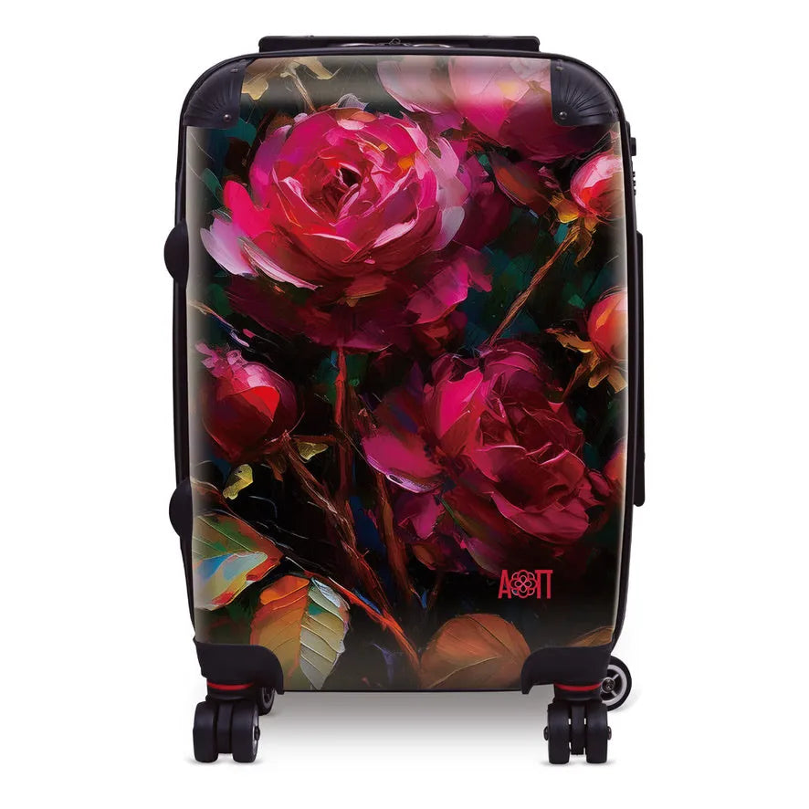 Alpha Omicron Pi 20" Carry-on Suitcase Luggage - Bold Roses | Gifts