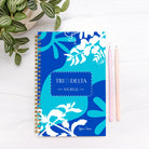 Tri Delta Personalized Notebook Journal - Abstract Leaves