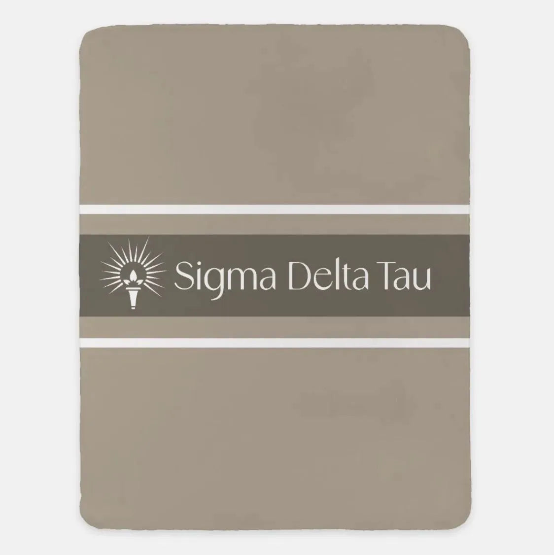 Sigma Delta Tau XL 60x80 Sherpa Throw Blanket - Traditional Cafe Throw Blankets