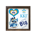 Personalized Kappa 12x12 Love My Big Little Wood Framed Sign