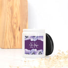 Sigma Kappa Violets Candle Ceramic 8oz | Custom Gifts and Decor | Festive Fit Home