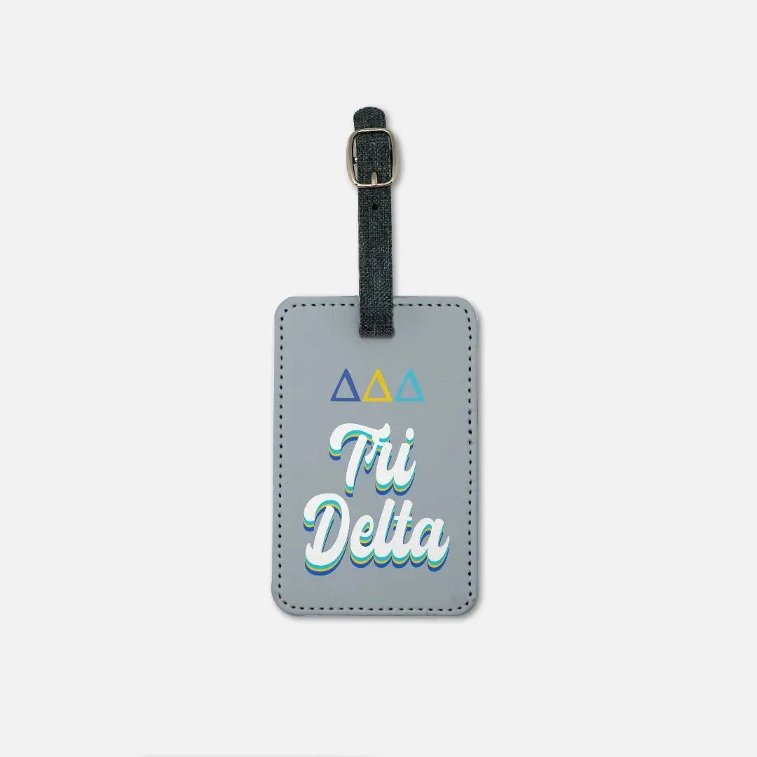 Tri Delta Luggage Tag (Set of 2) - Retro Luggage Tags