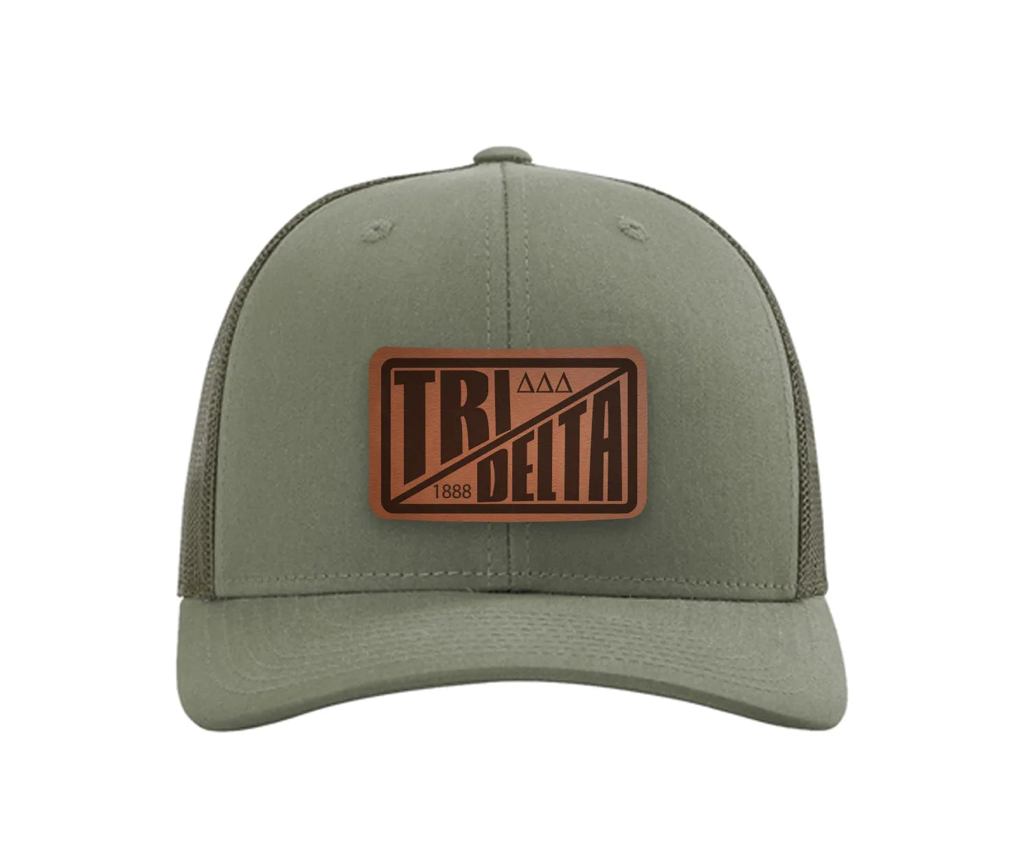 Tri Delta Richardson 112 Leatherette Patch Trucker Hat - Divide Loden Trucker Hat