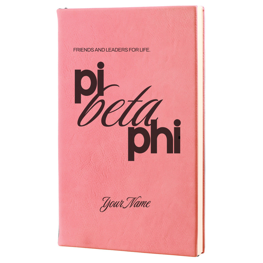Pi Beta Phi Personalized Leatherette Notebook | Pi Phi