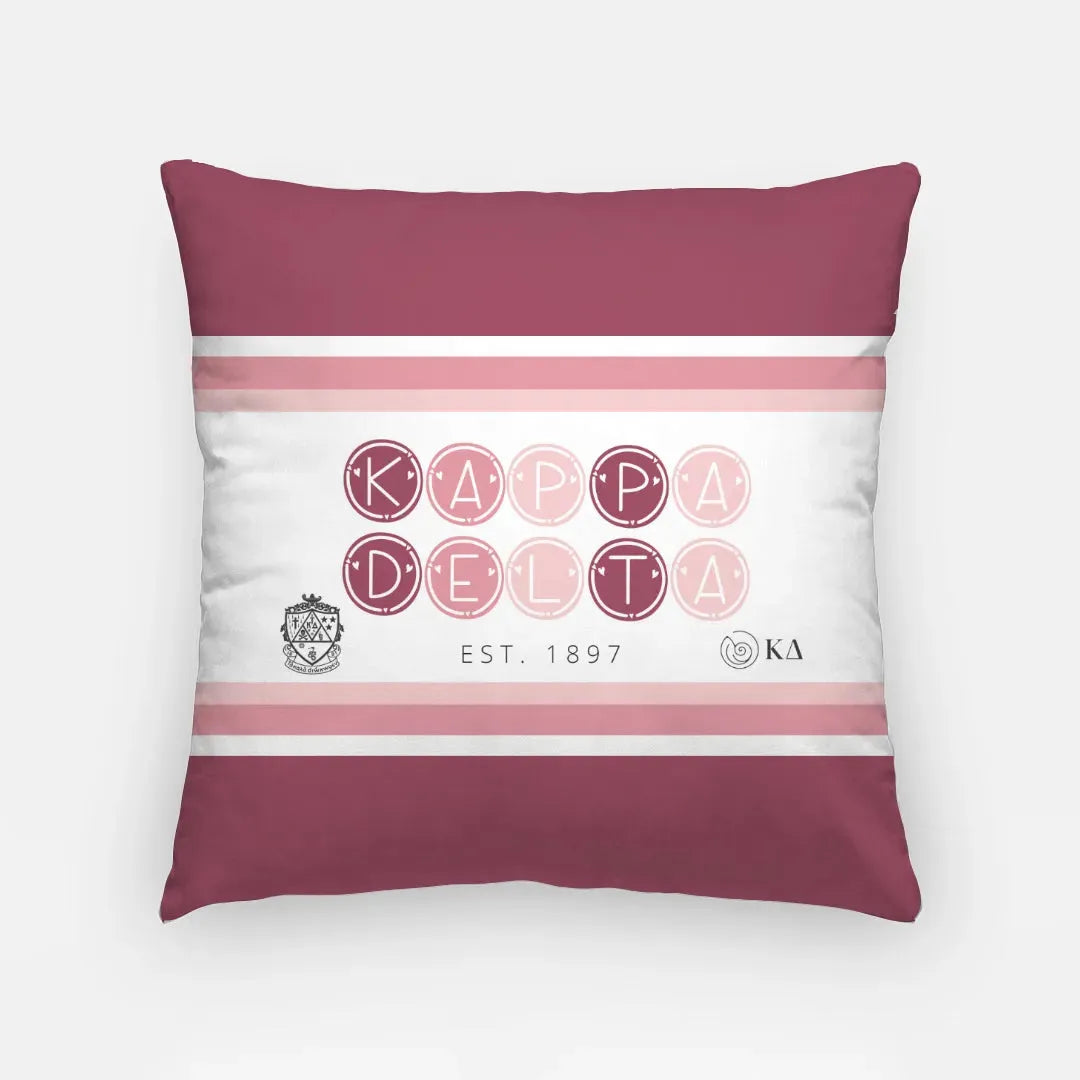 Kappa Delta 18" Throw Pillow Cover - Burgundy Dots Pillow Covers