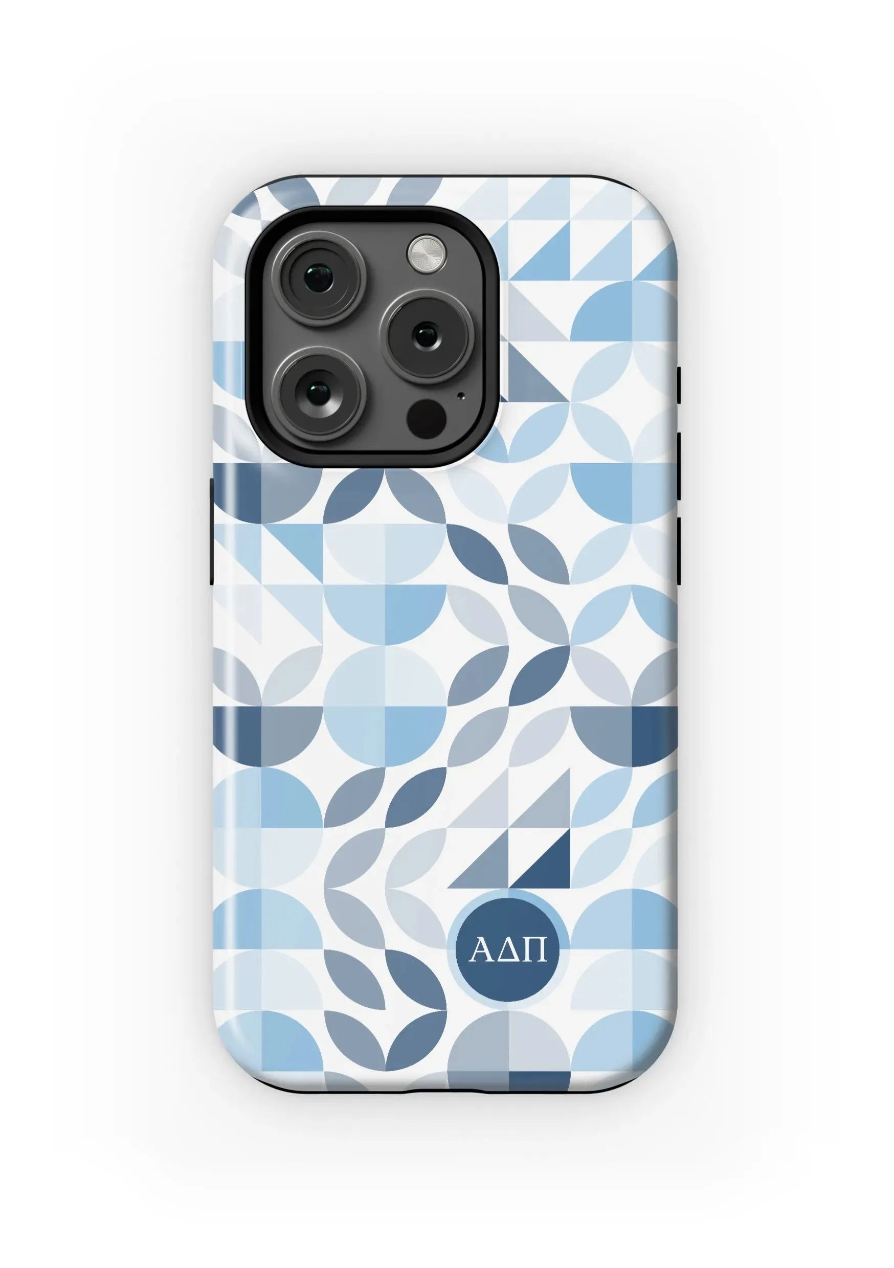 Alpha Delta Pi iPhone 16, 15, 14 Mobile Phone Case - Geo Petals Matte Mobile Phone Cases