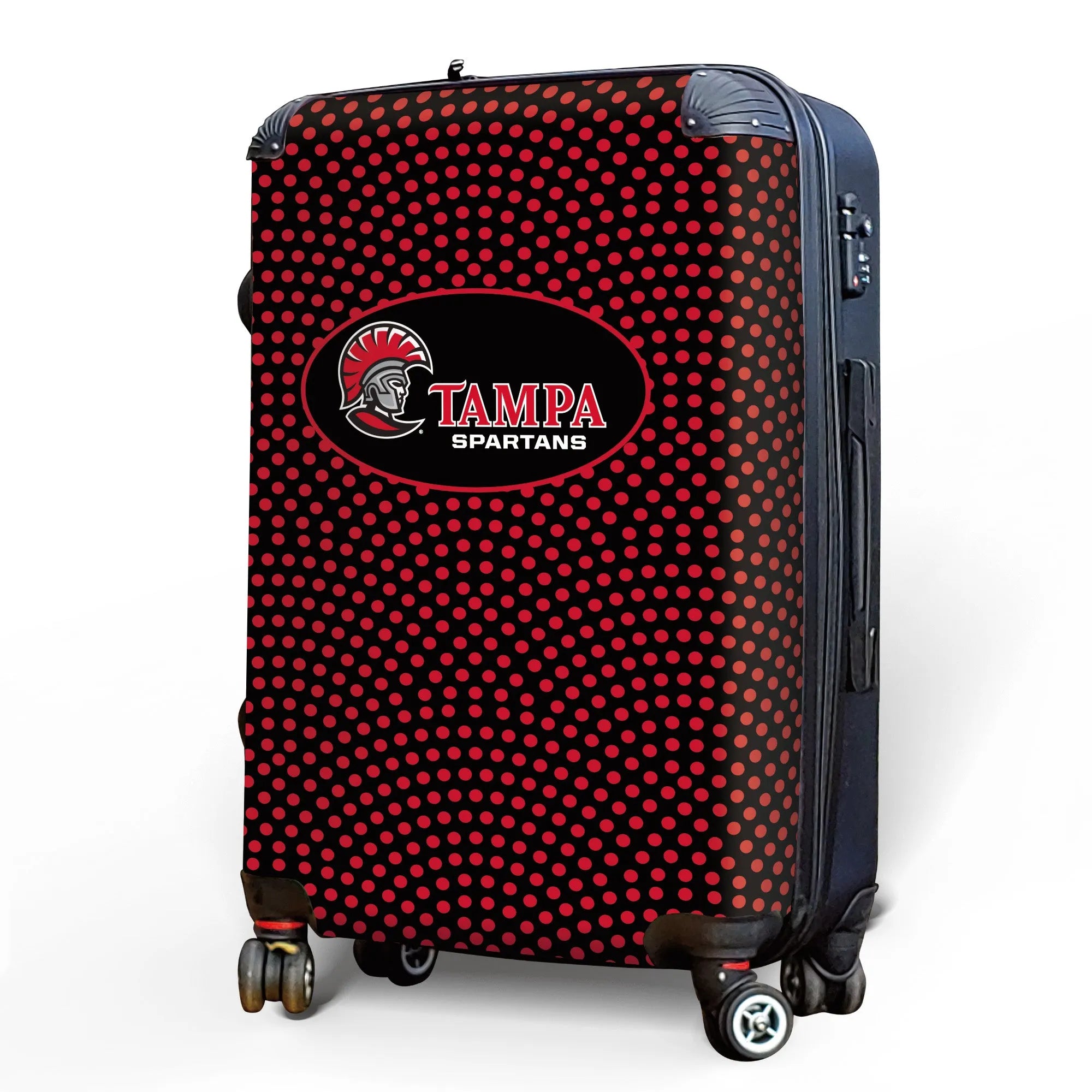 Tampa Spartans 20" Carry-On Suitcase Luggage - Dots | UTampa Gifts