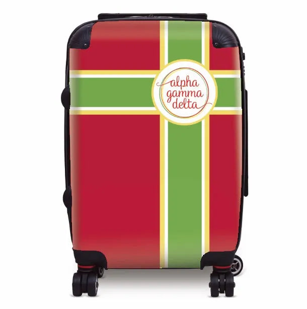 Alpha Gamma Delta 20" Carry-on Suitcase Luggage - Stripe