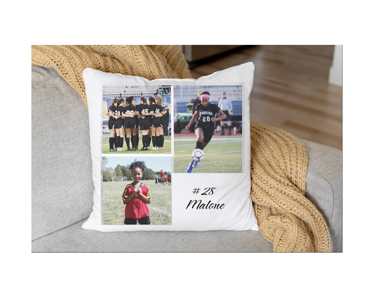 Personalized 3-Photo Pillow Cover