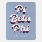 Pi Beta Phi Sherpa Blanket XL 60x80 Retro | Pi Phi Gifts Merch & Decor | Festive Fit Home