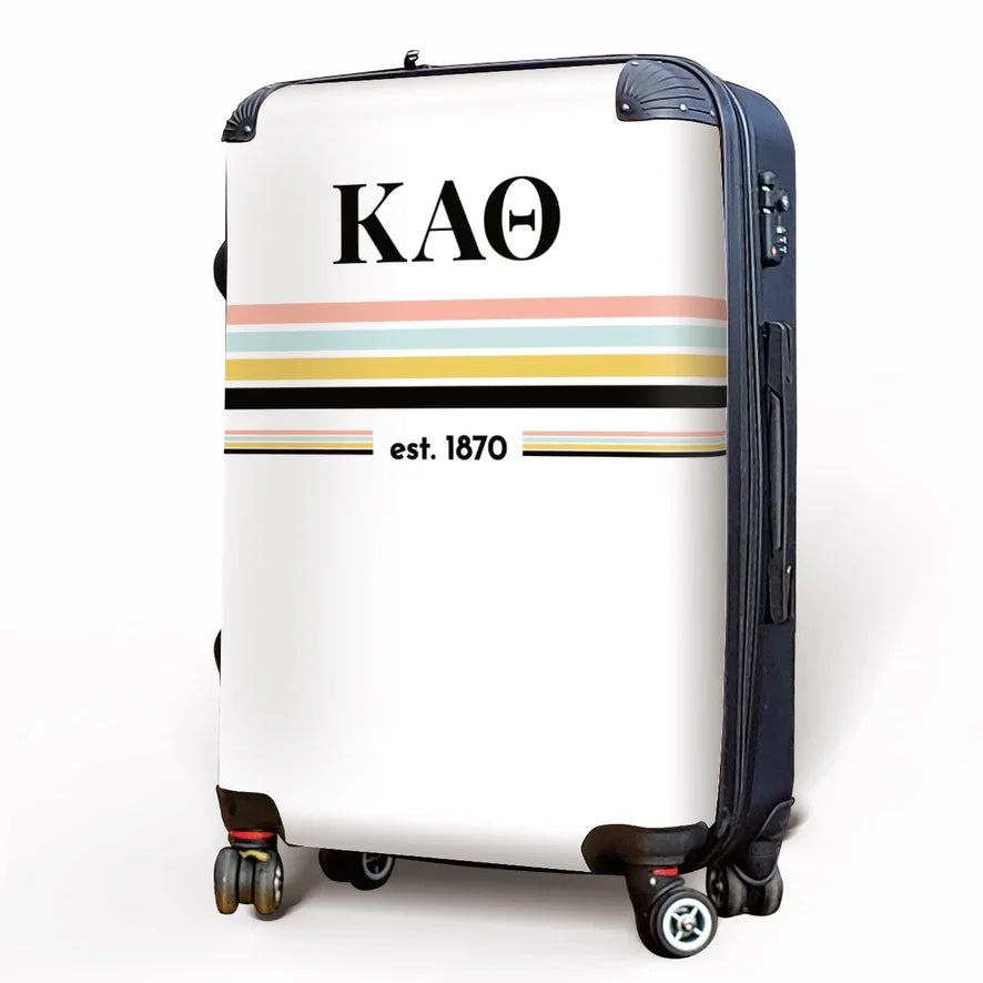 Kappa Alpha Theta Carry-on Suitcase - Preppy Stripes Suitcases