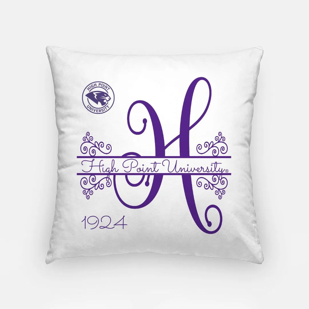 High Point University Pillow Cover - Monogram 18" | Gifts and Decor | Official Merchandise | Festive Fit Home